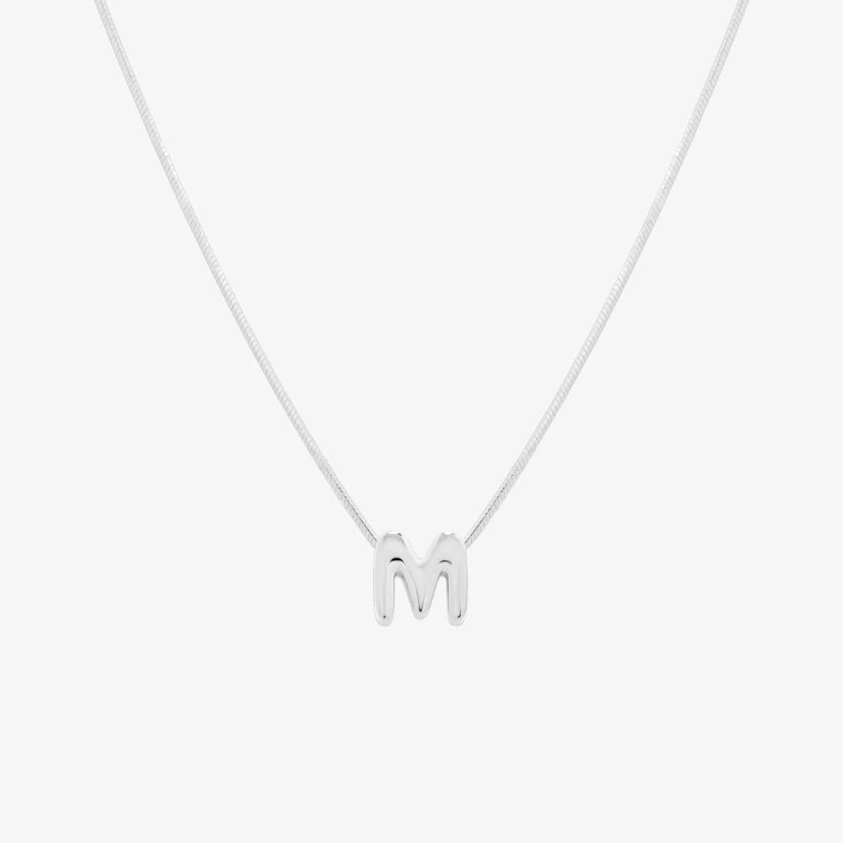 Bubble Initial Pendant Necklace (50cm)-38