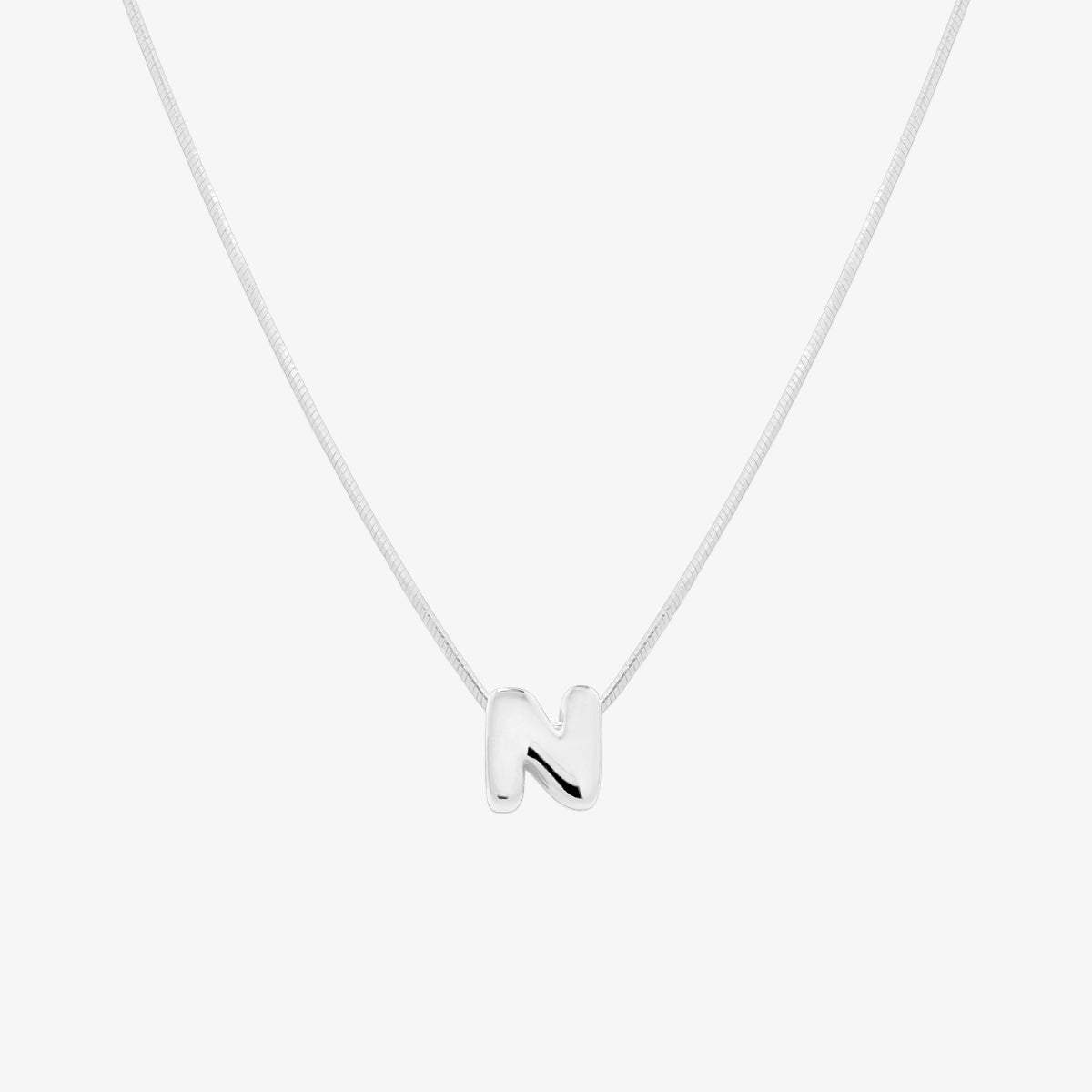 Bubble Initial Pendant Necklace (50cm)-39