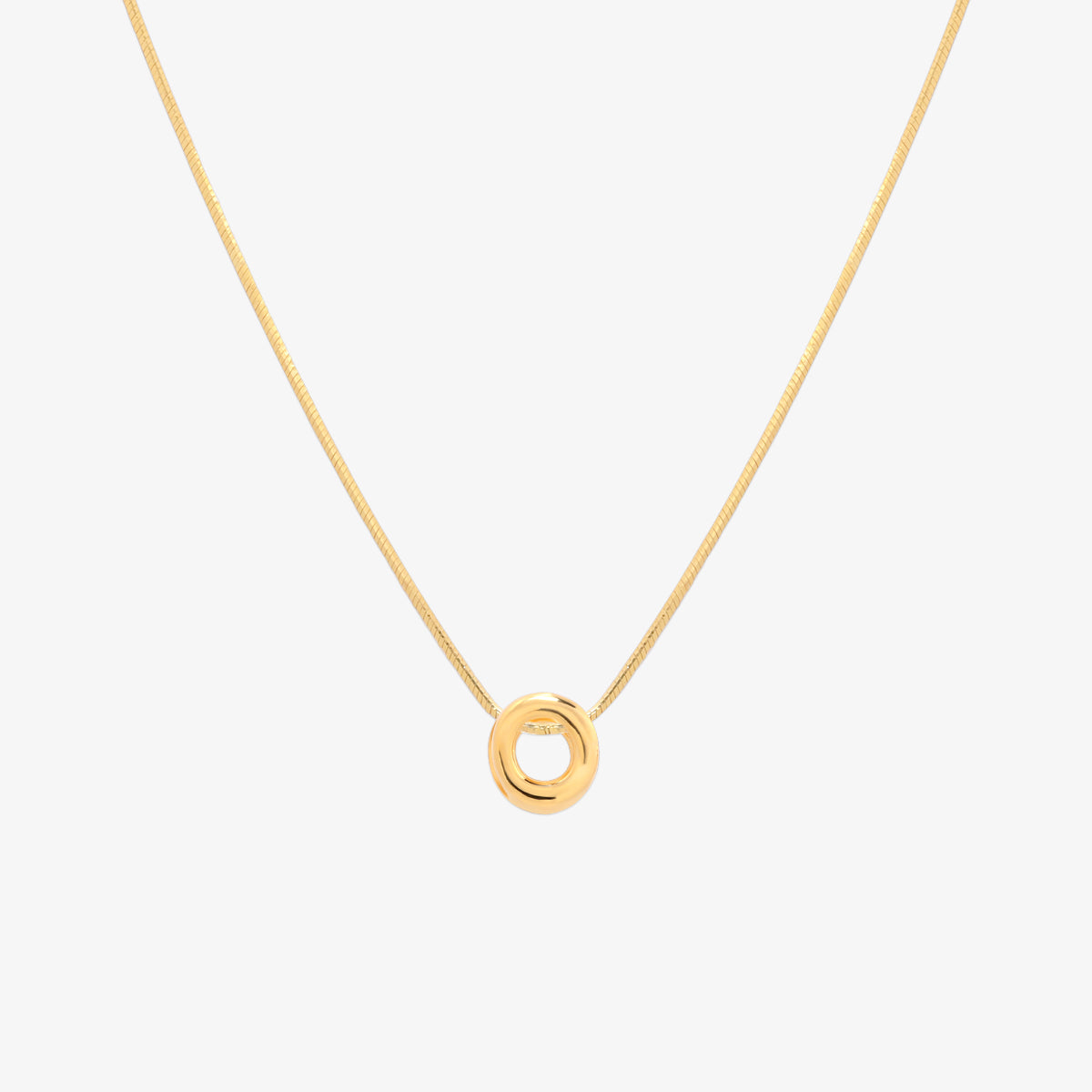 Bubble Initial Pendant Necklace (50cm)-14