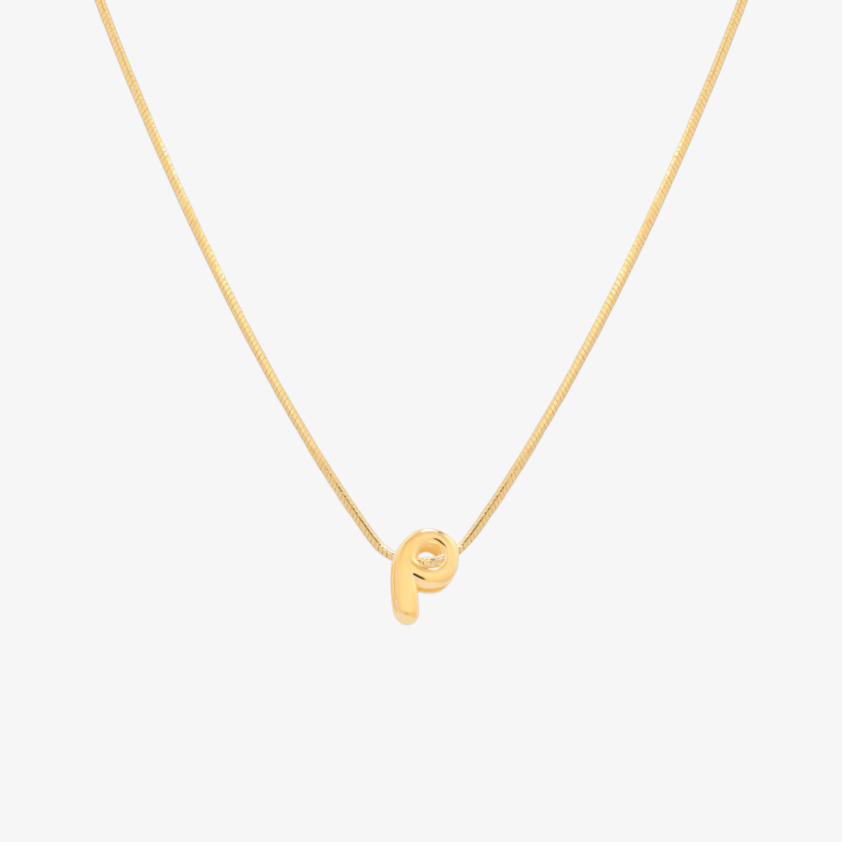 Bubble Initial Pendant Necklace (50cm)-15
