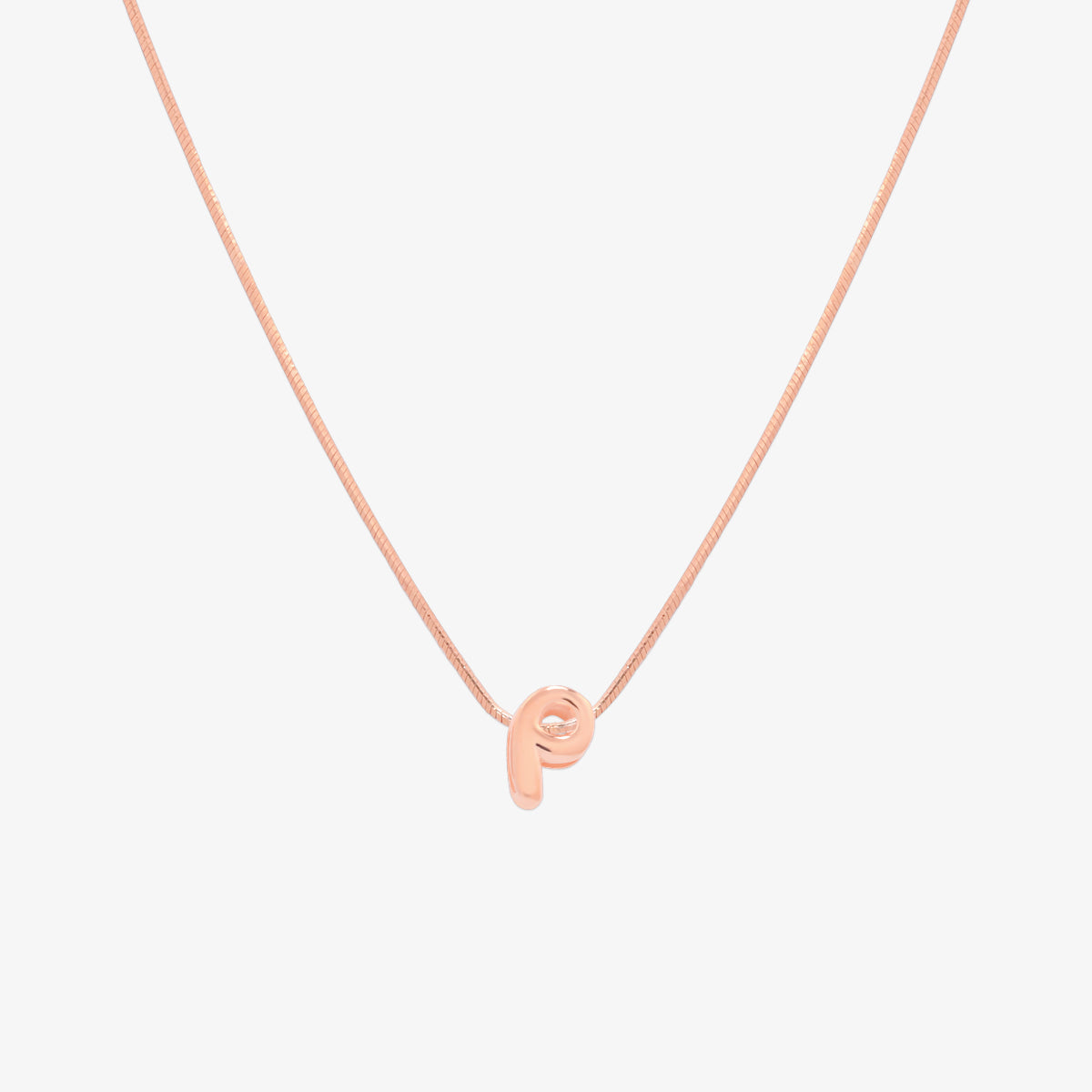 Bubble Initial Pendant Necklace (50cm)-67