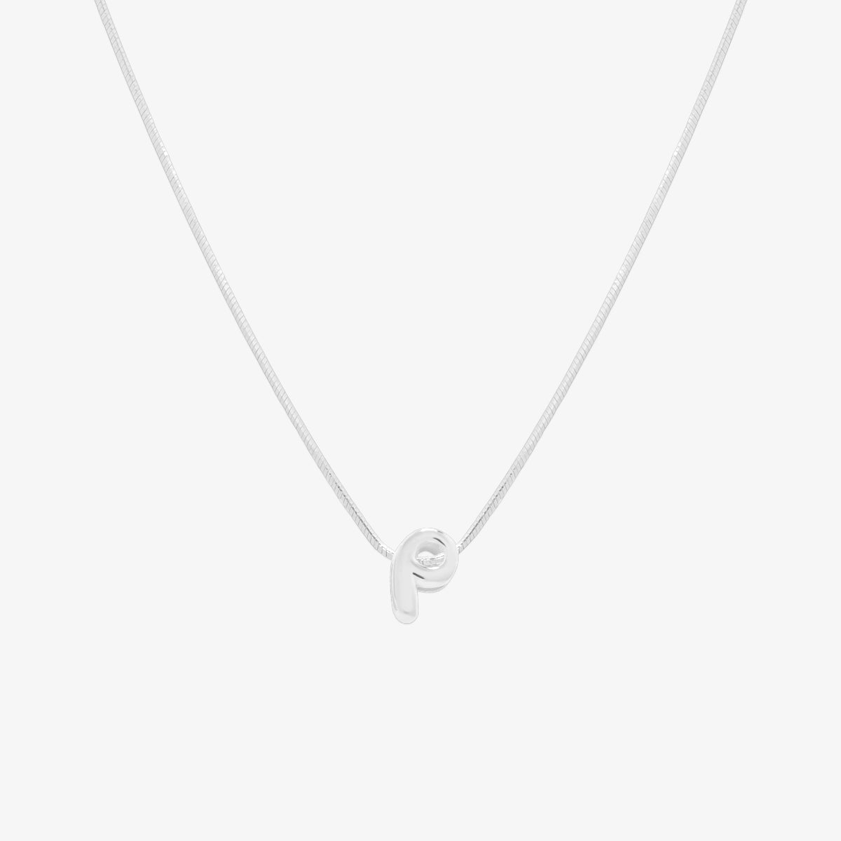 Bubble Initial Pendant Necklace (50cm)-41