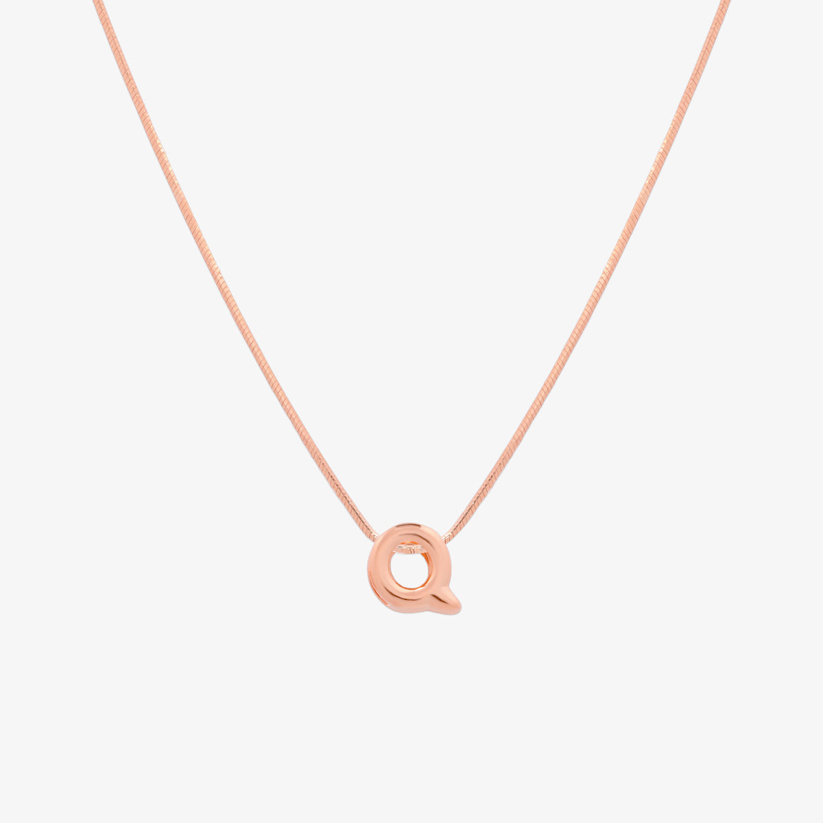 Bubble Initial Pendant Necklace (50cm)-68