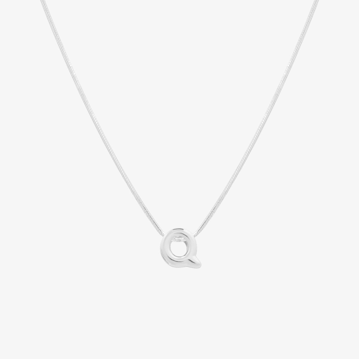 Bubble Initial Pendant Necklace (50cm)-42