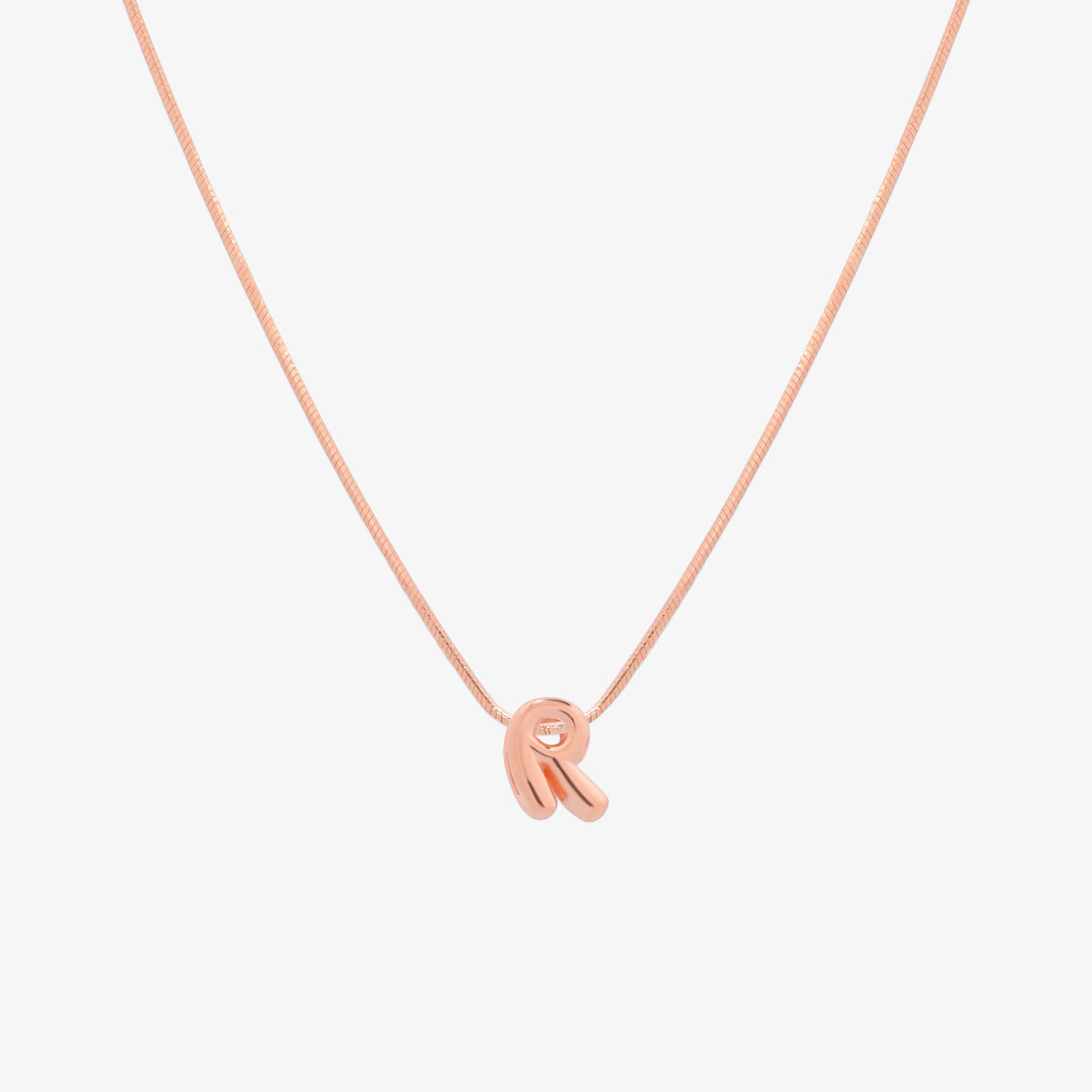 Bubble Initial Pendant Necklace (50cm)-69