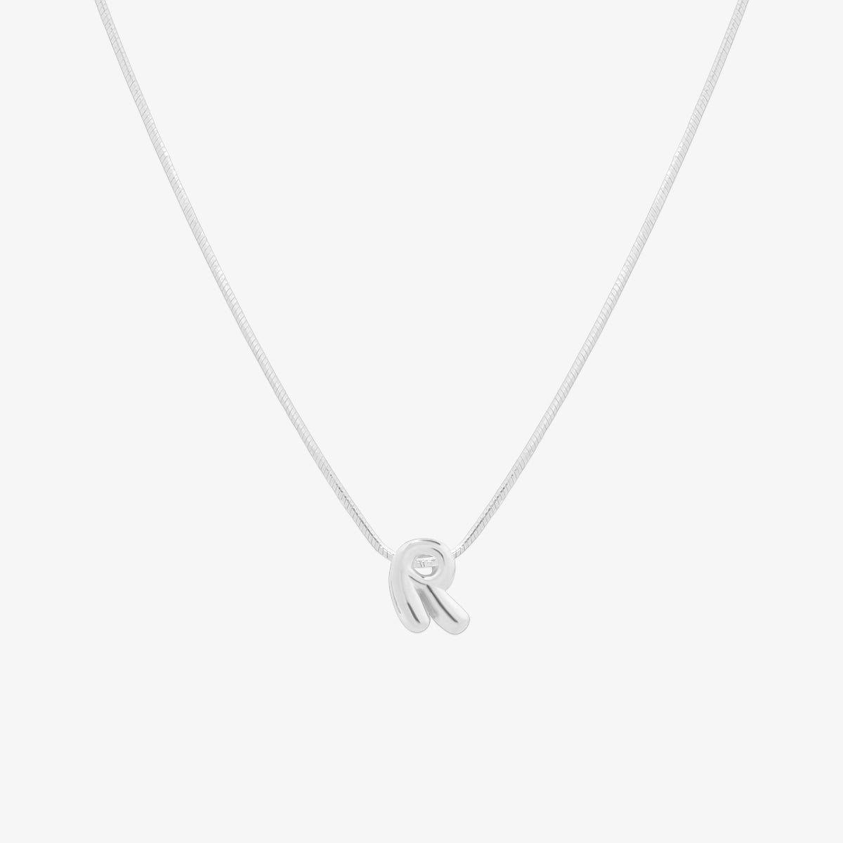 Bubble Initial Pendant Necklace (50cm)-43