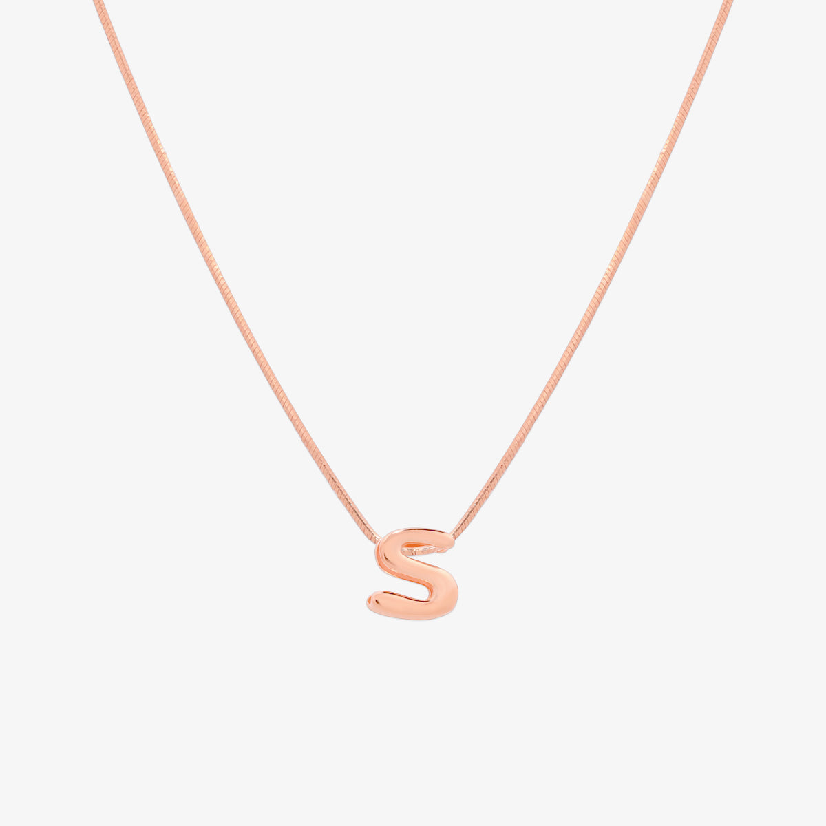Bubble Initial Pendant Necklace (50cm)-70