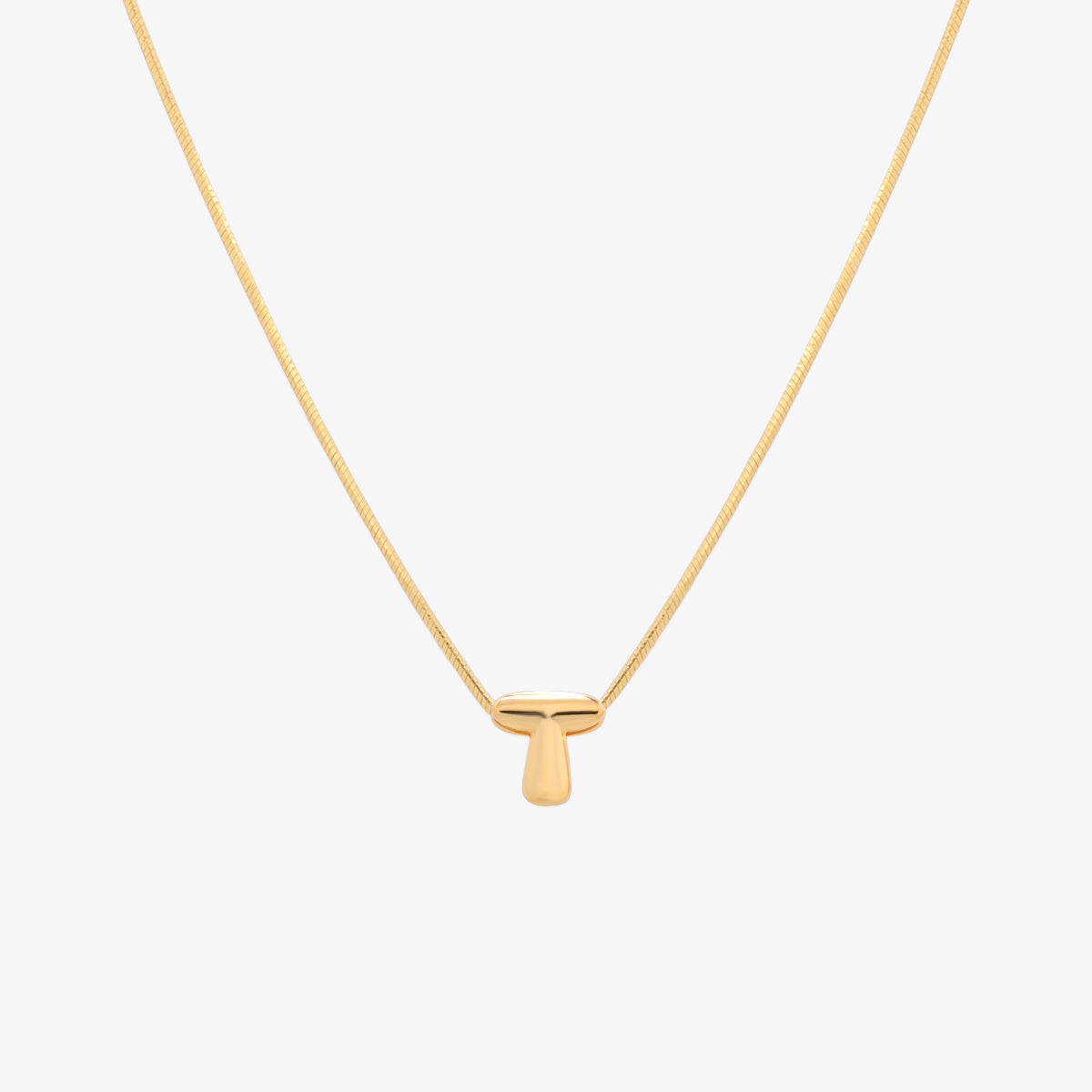 Bubble Initial Pendant Necklace (50cm)-19