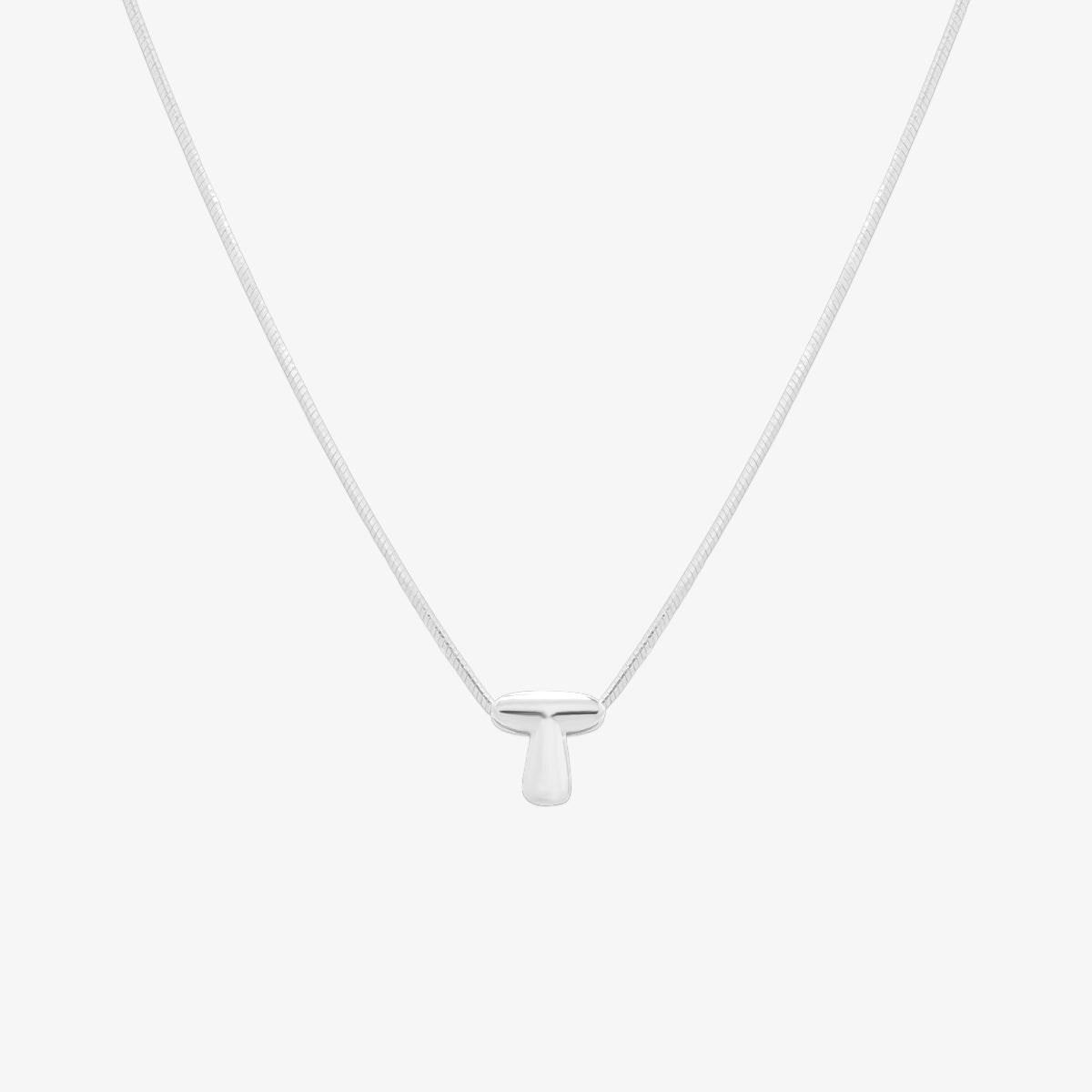 Bubble Initial Pendant Necklace (50cm)-45