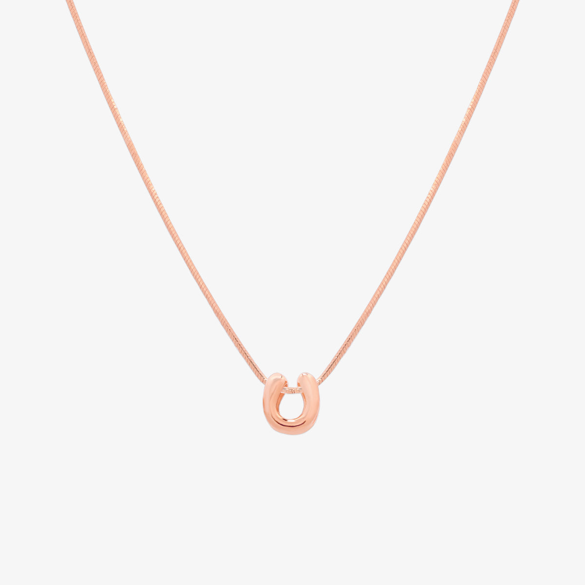 Bubble Initial Pendant Necklace (50cm)-72