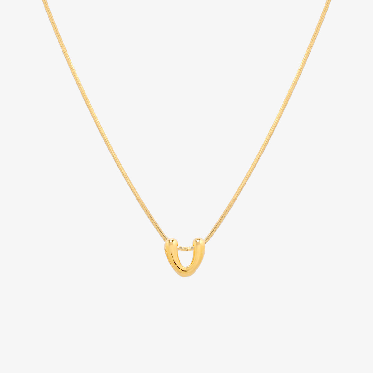 Bubble Initial Pendant Necklace (50cm)-21