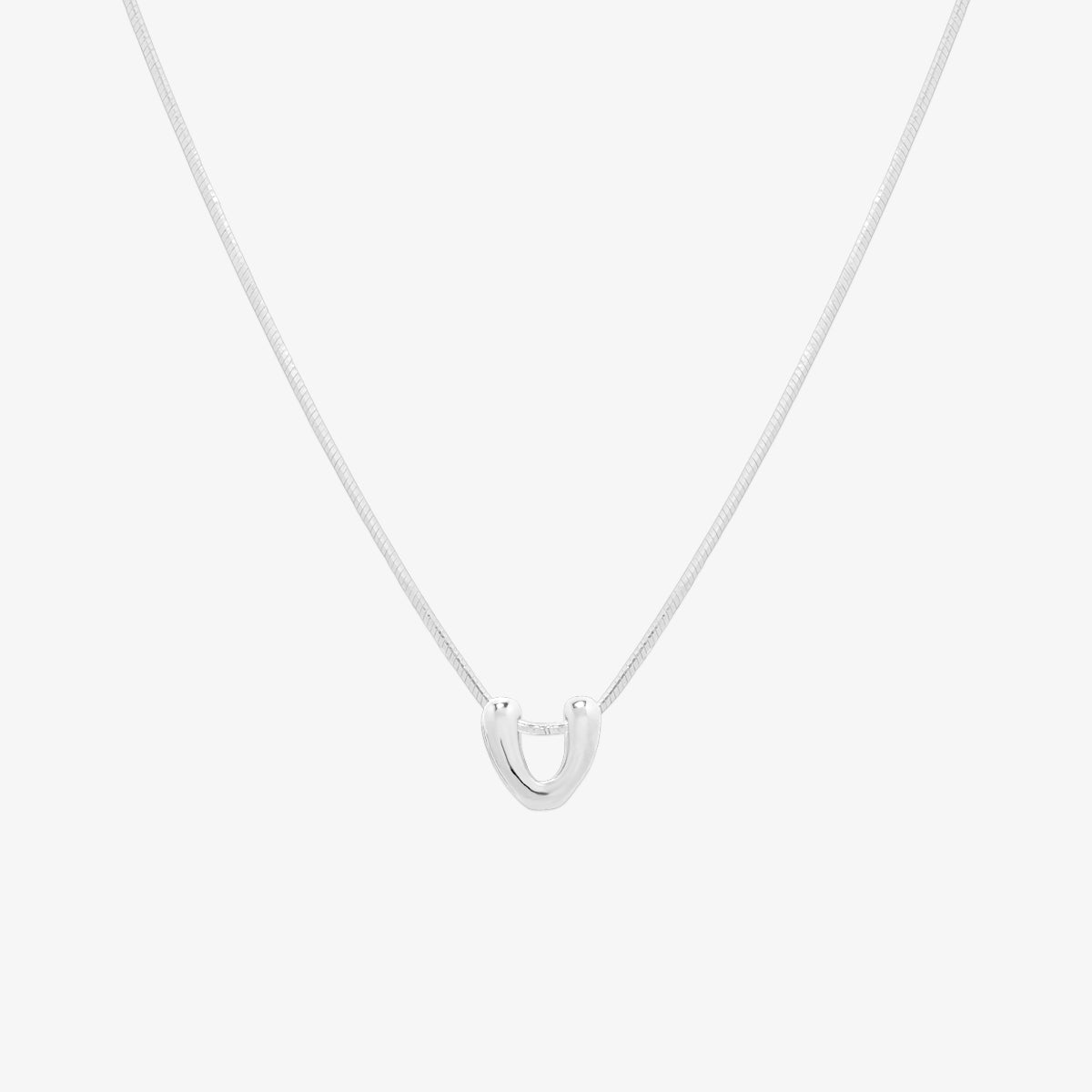 Bubble Initial Pendant Necklace (50cm)-47