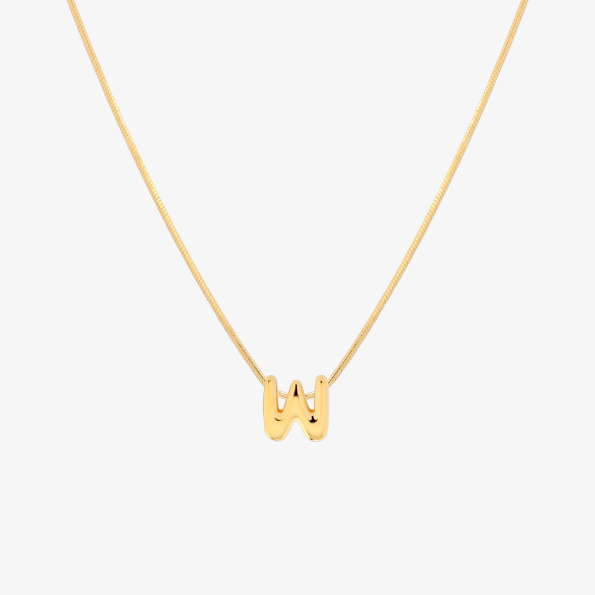 Bubble Initial Pendant Necklace (50cm)-22