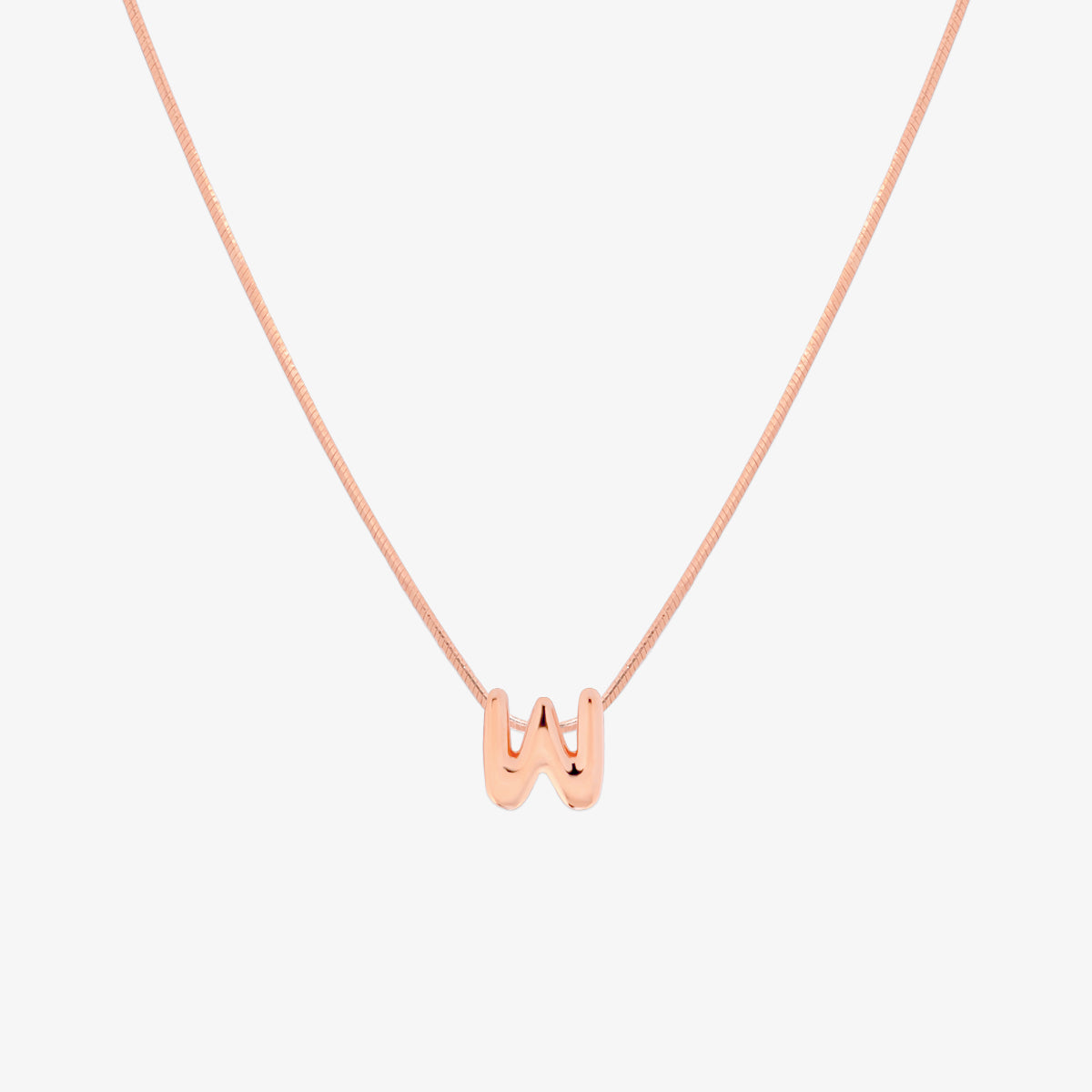 Bubble Initial Pendant Necklace (50cm)-74