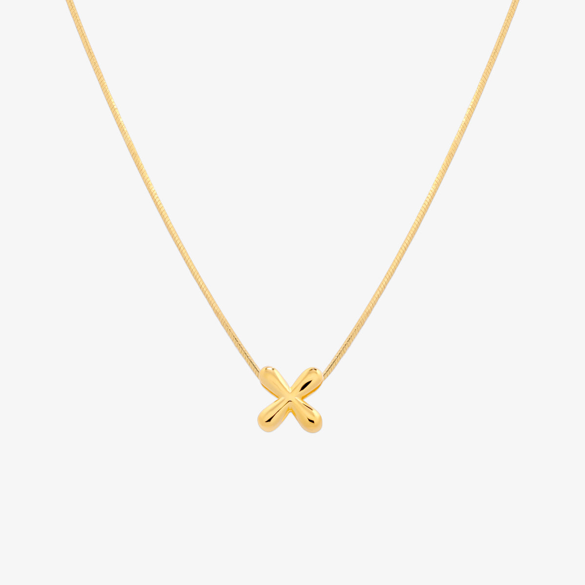 Bubble Initial Pendant Necklace (50cm)-23