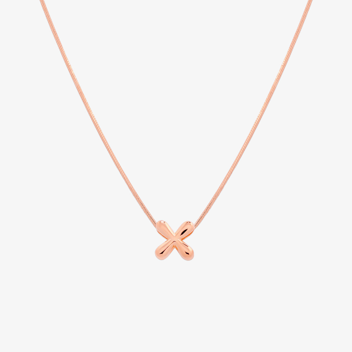 Bubble Initial Pendant Necklace (50cm)-75
