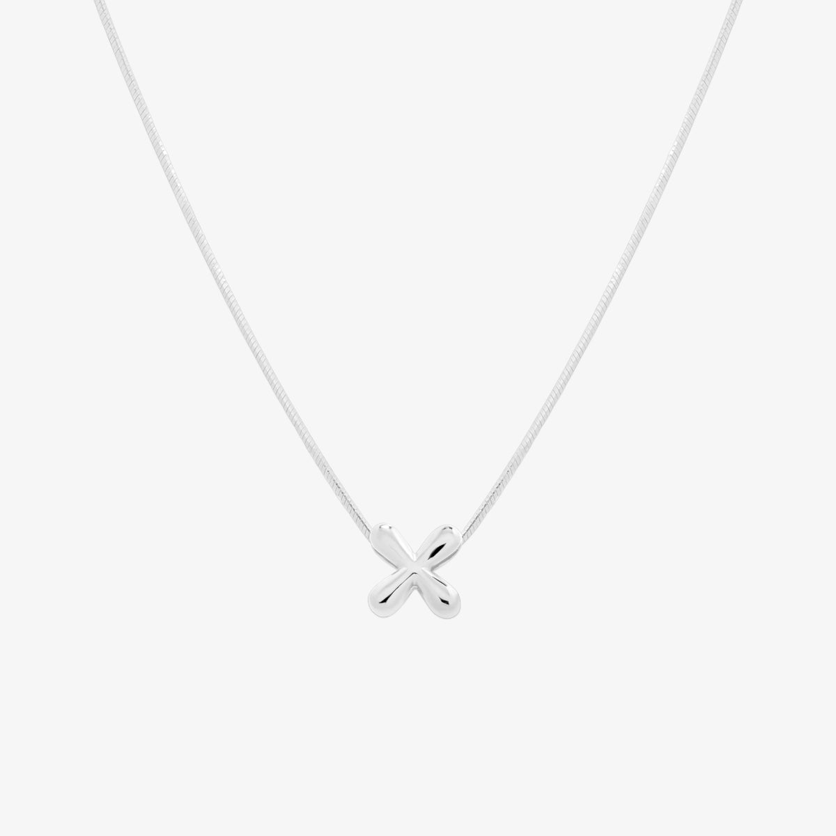Bubble Initial Pendant Necklace (50cm)-49