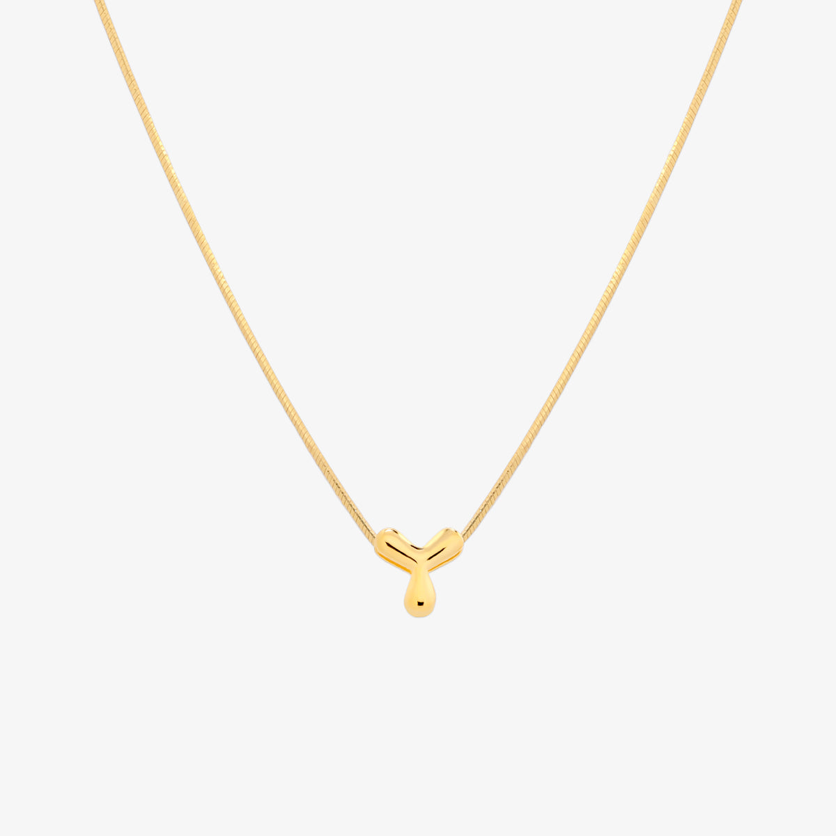Bubble Initial Pendant Necklace (50cm)-24