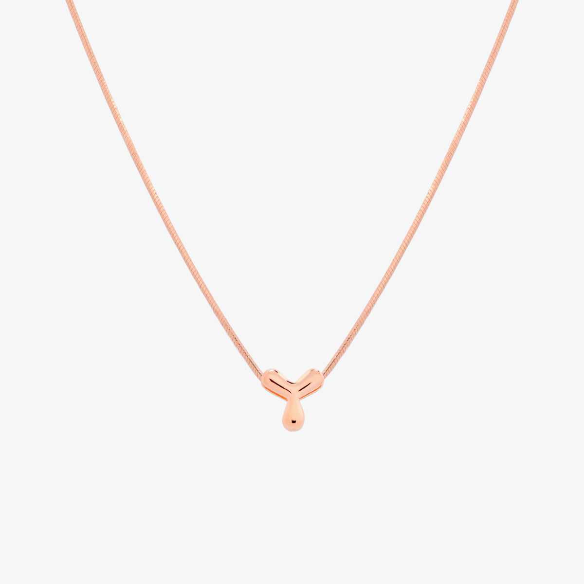 Bubble Initial Pendant Necklace (50cm)-76