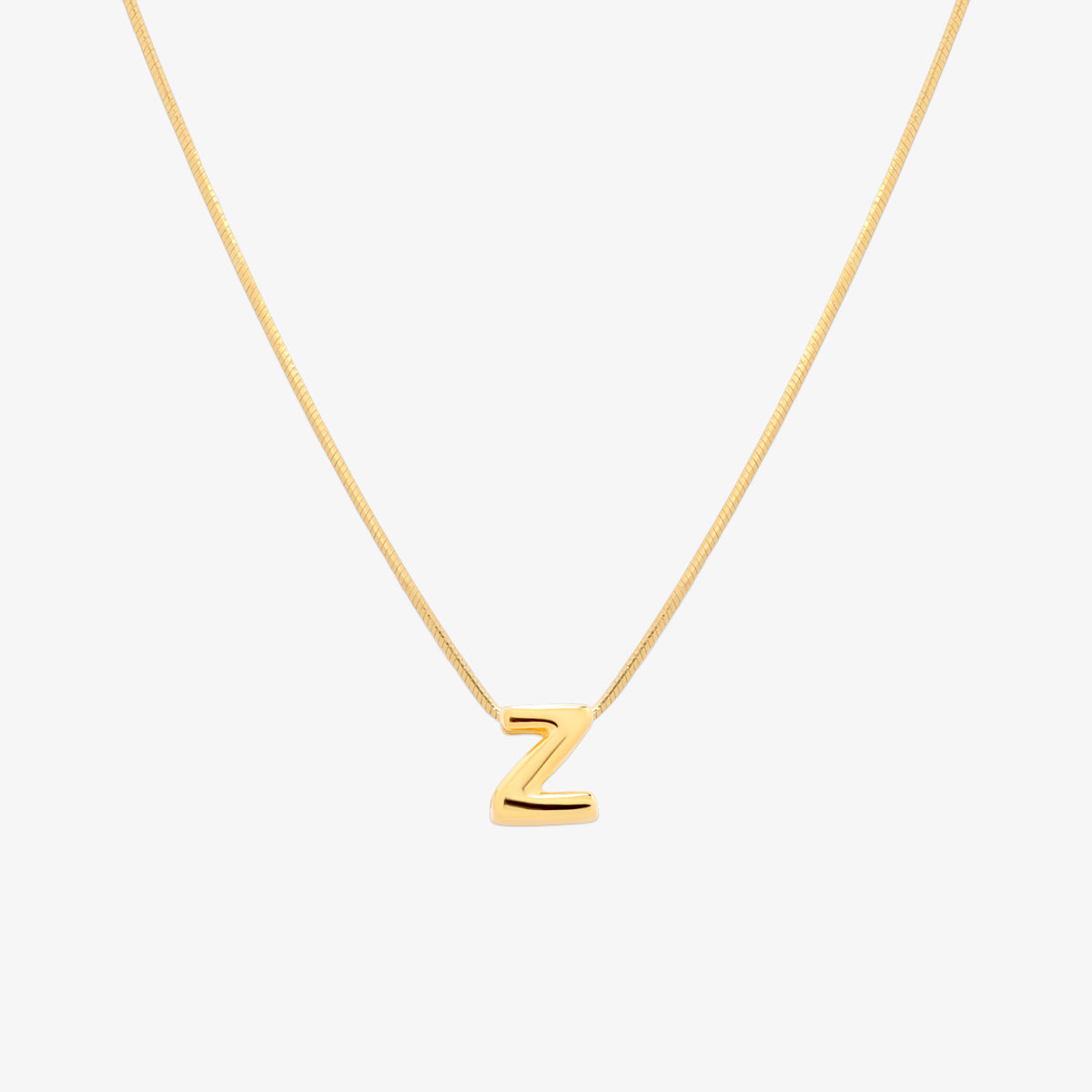 Bubble Initial Pendant Necklace (50cm)-25