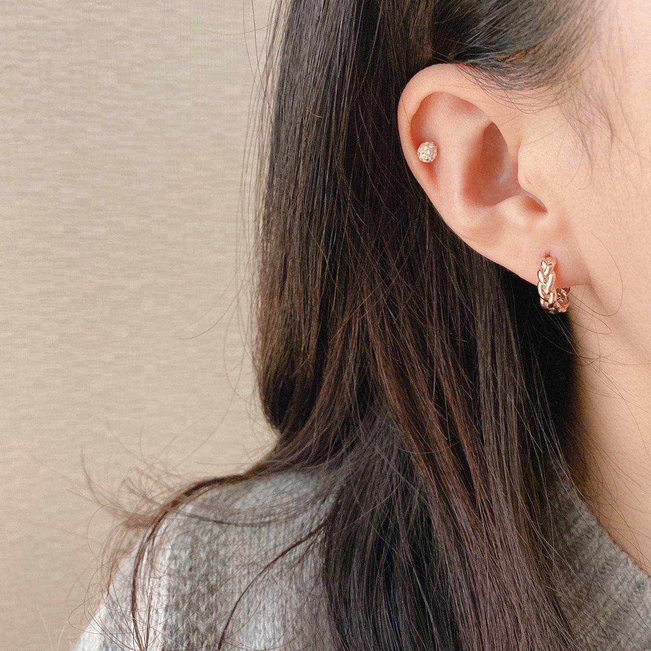 15mm knot huggie earrings (pair)-3