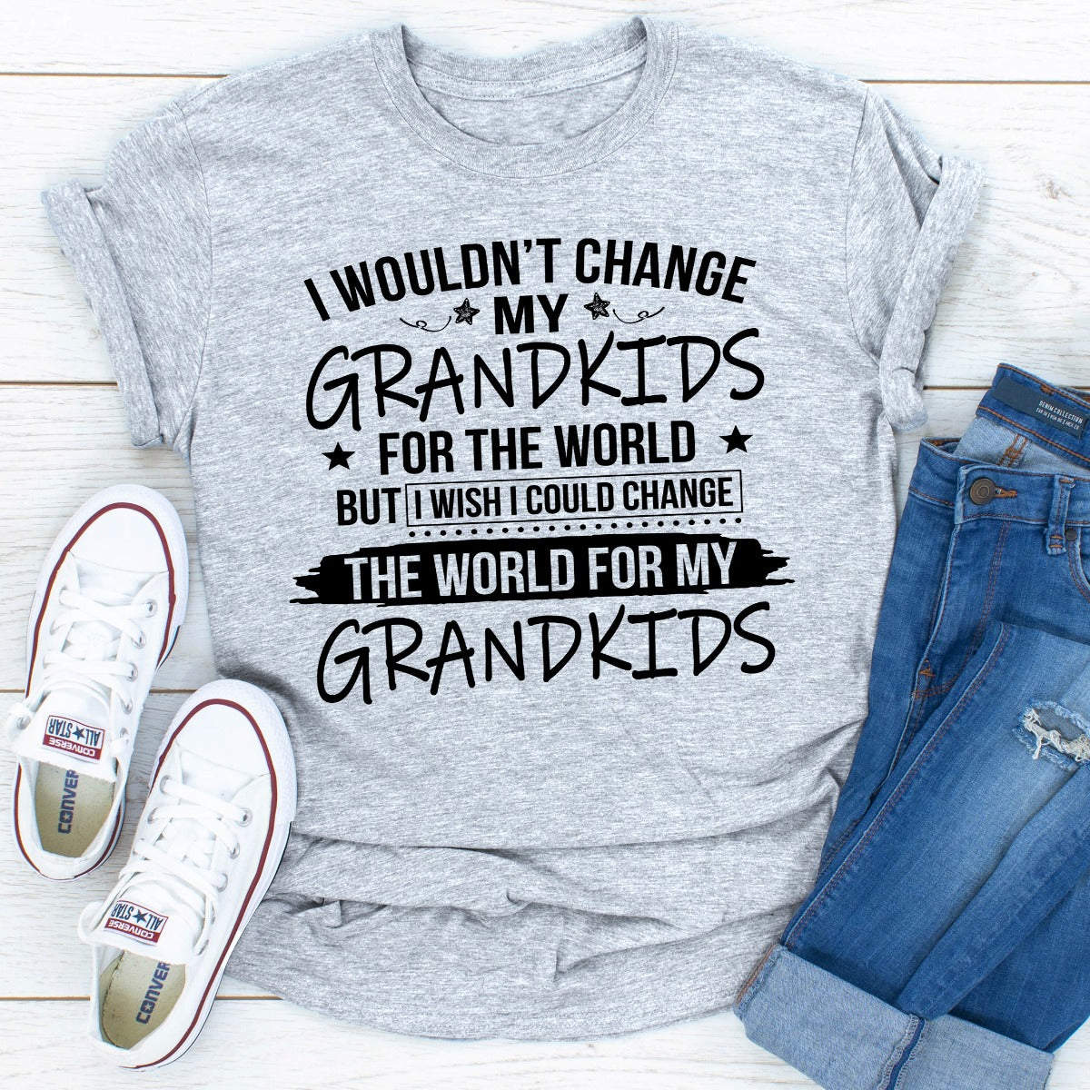 I Wouldn't Change My Grandkids For The World T-Shirt-16