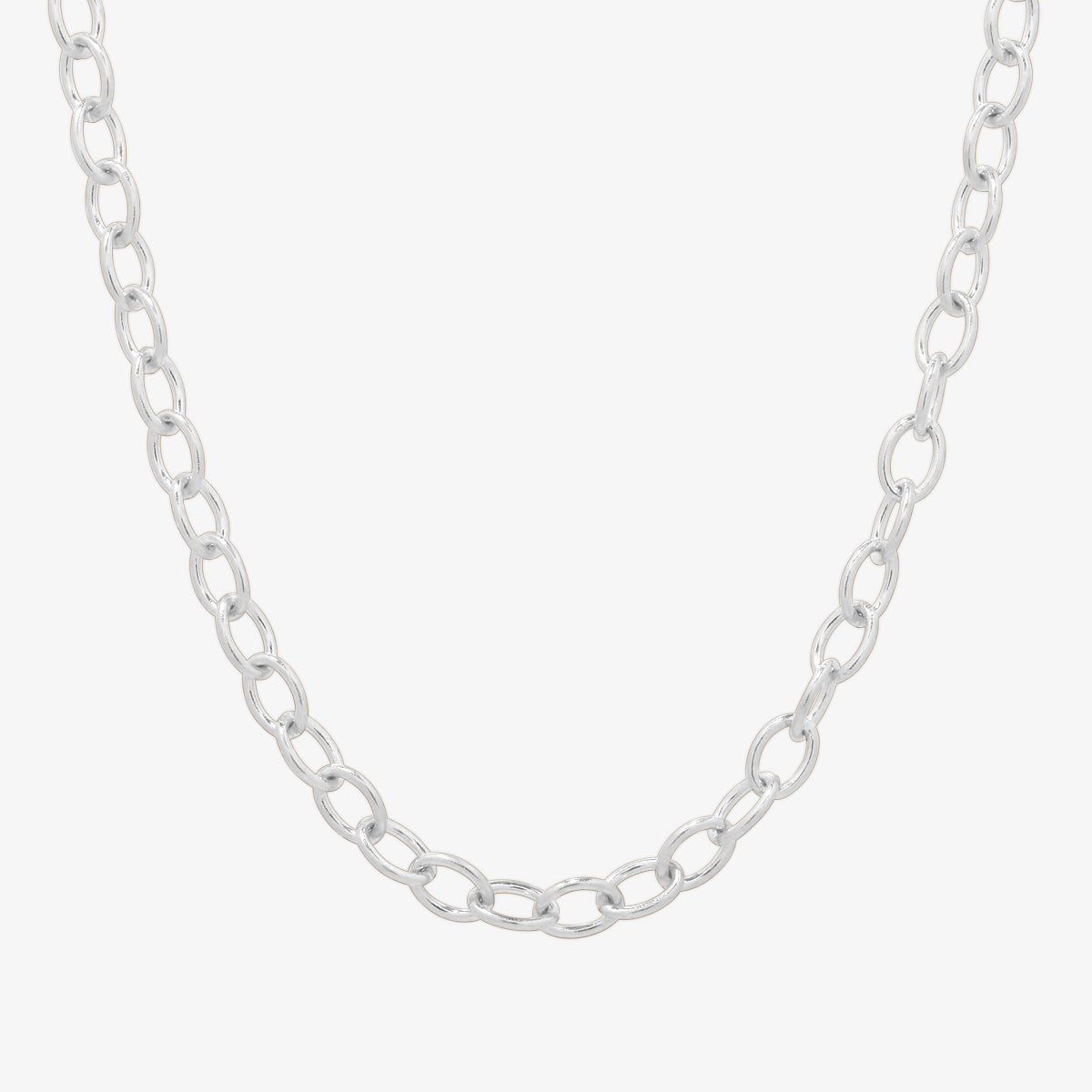Medium oval chain necklace-5
