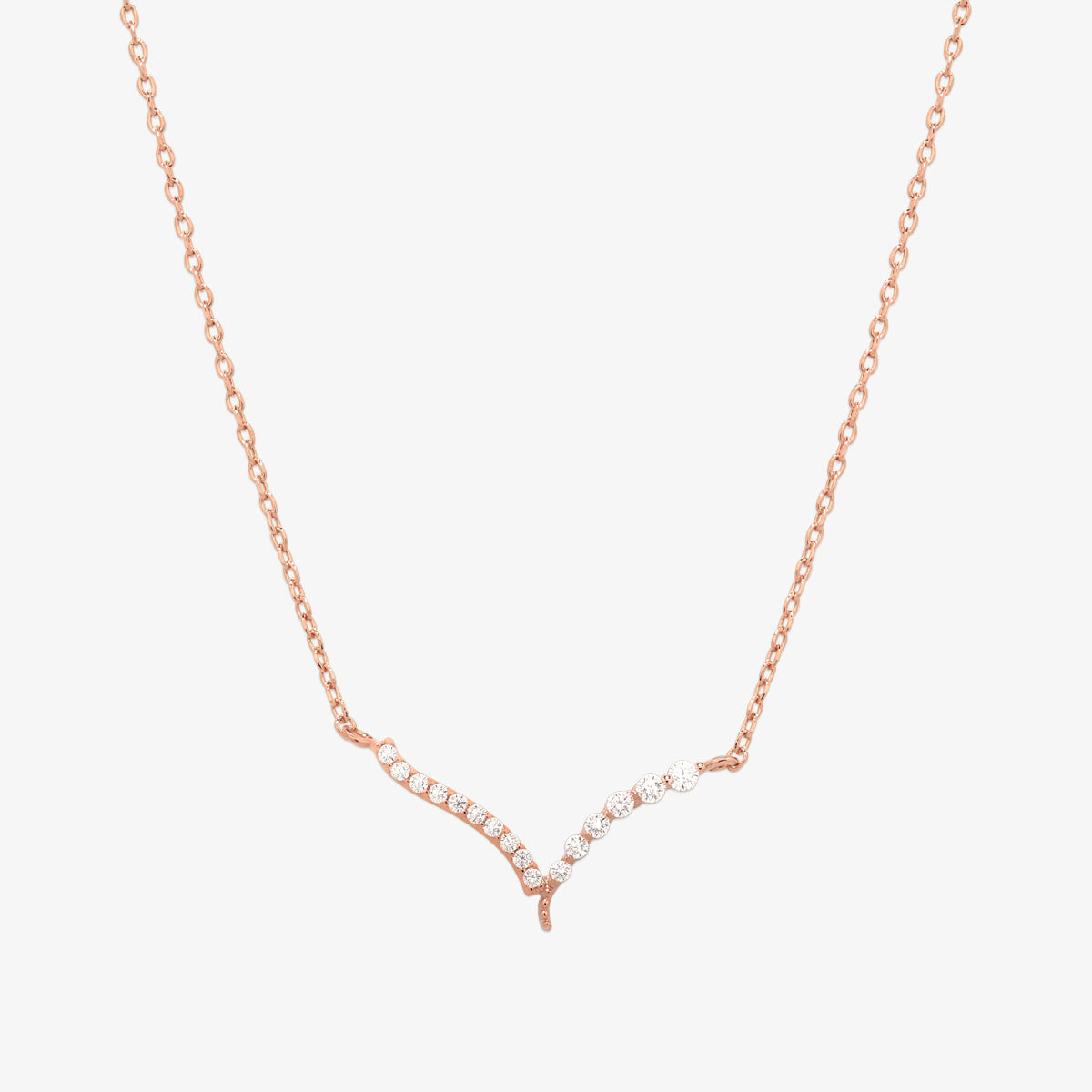 V-shape cubic necklace-5