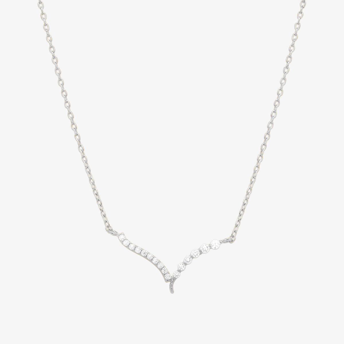 V-shape cubic necklace-4