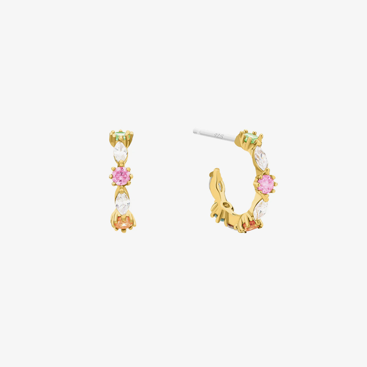 Pastel semi-hoop earrings-0