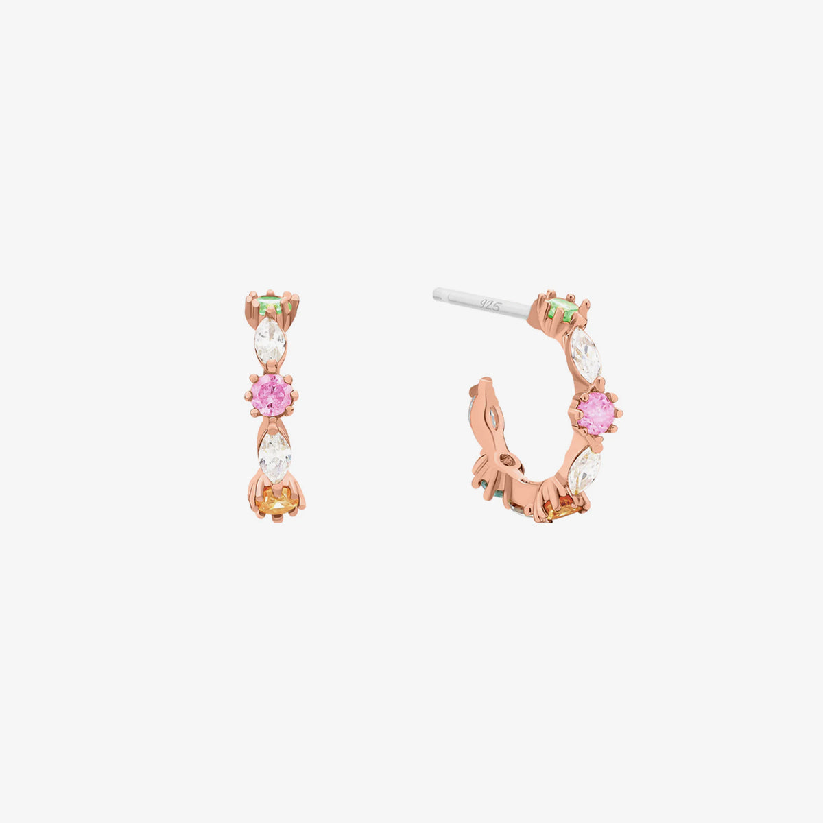 Pastel semi-hoop earrings-6