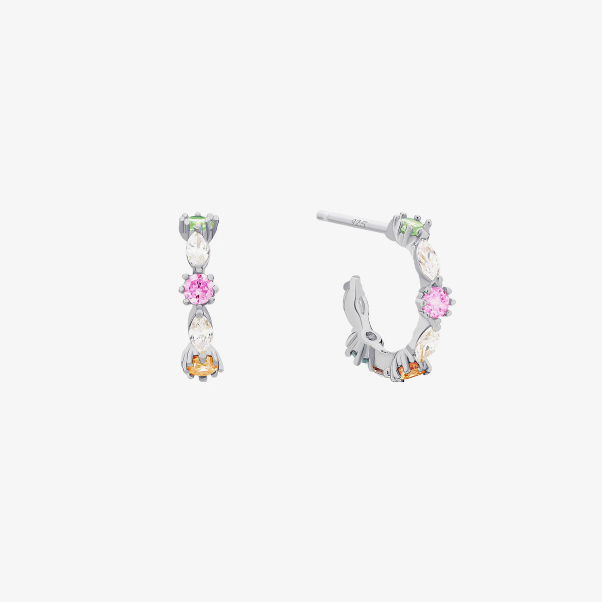 Pastel semi-hoop earrings-5
