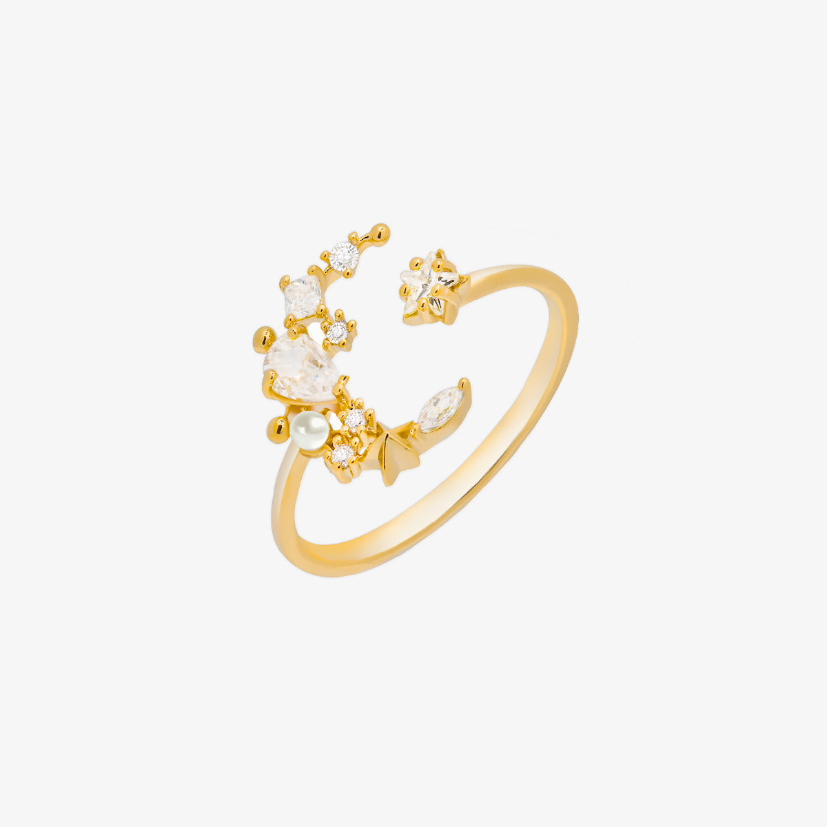 Moon star ring-0