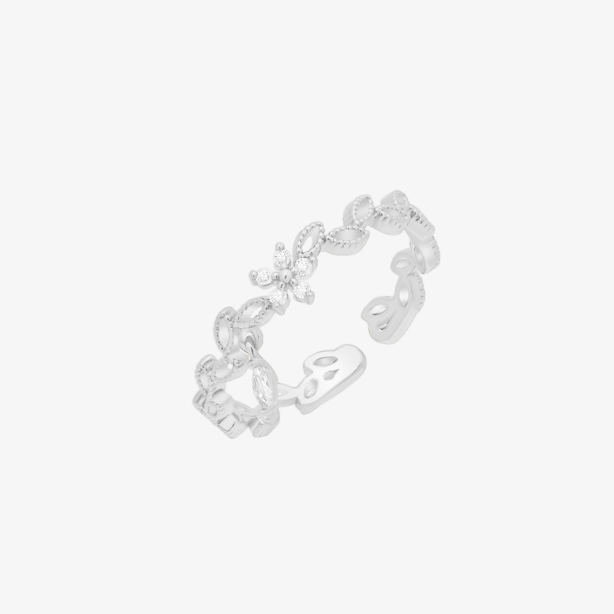 Flower dangle vine ring-4