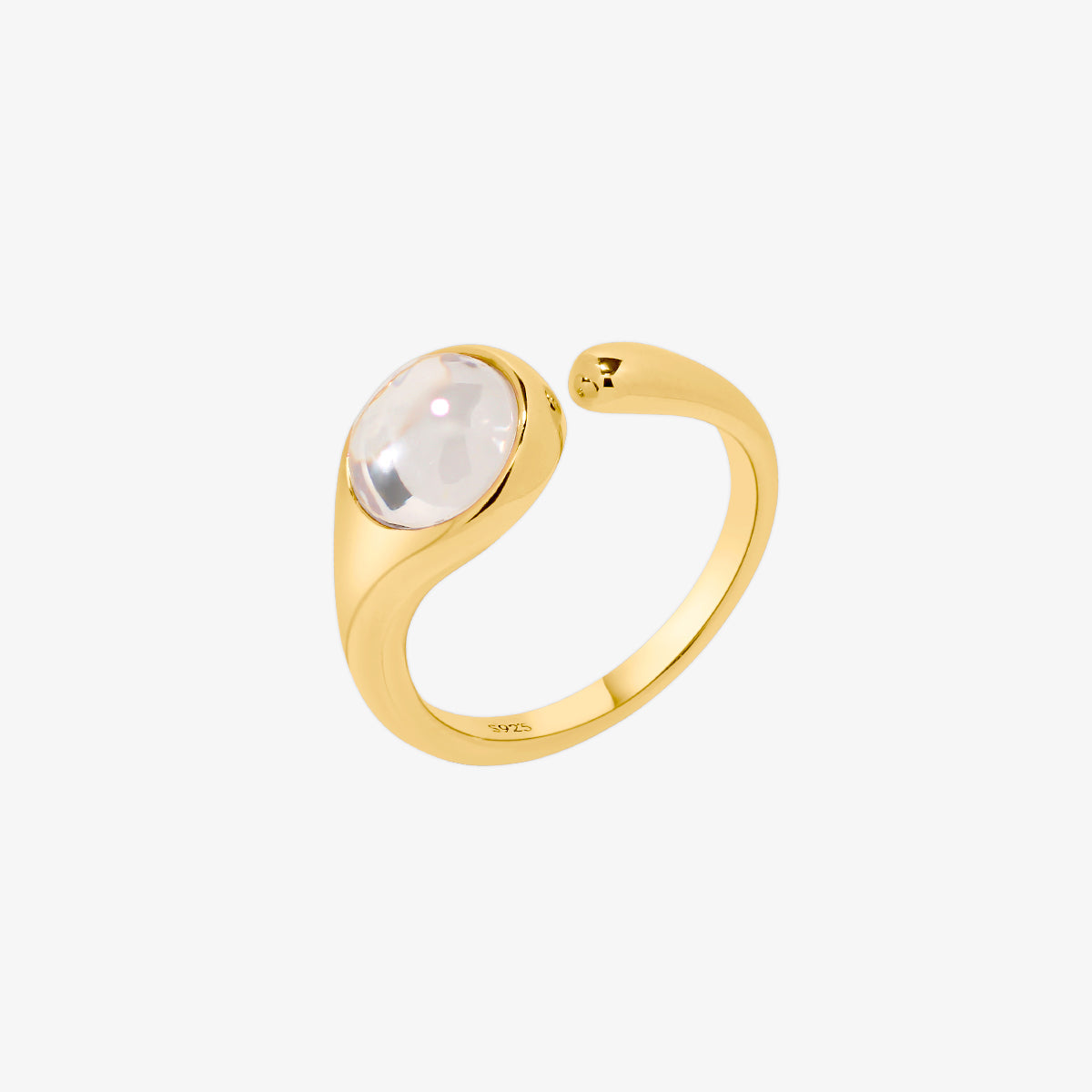 Clear Moonstone Ring-5