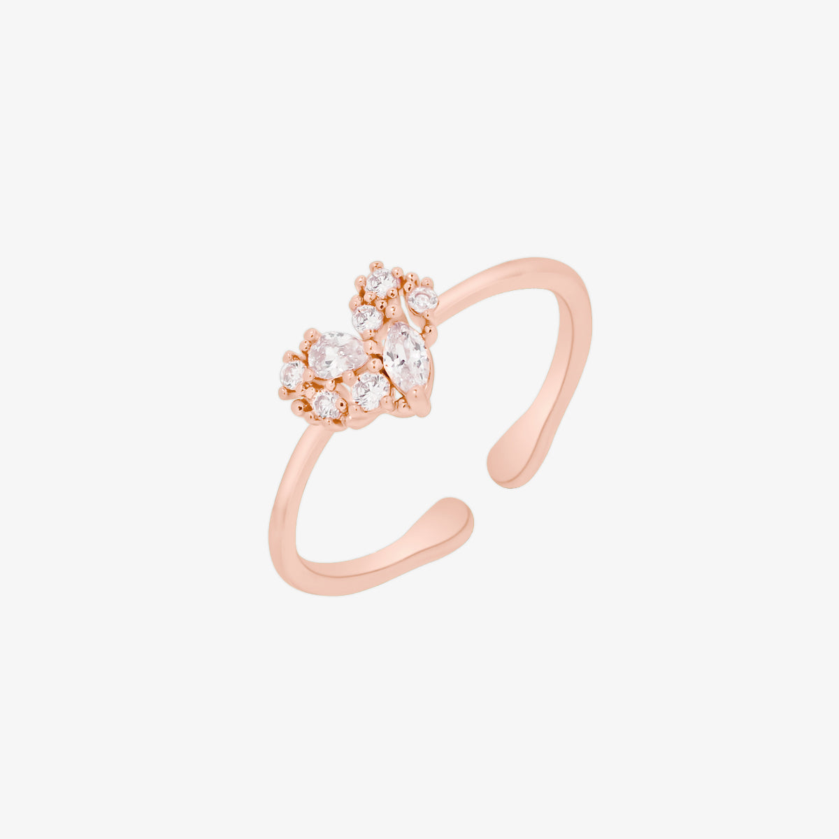 Cubic Love Heart Ring-5