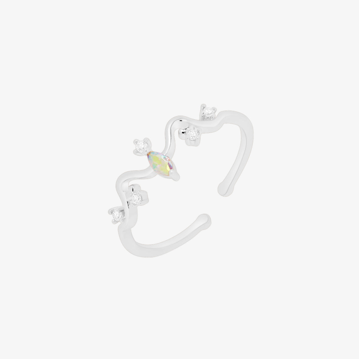 Smoked topaz Cubic Ring-4