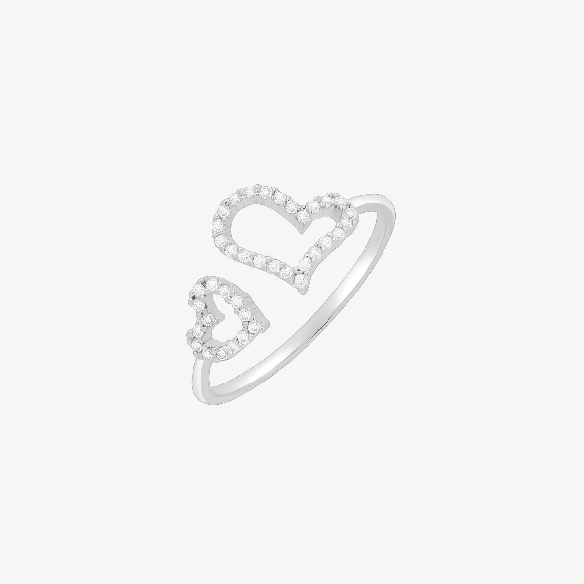 Double hearts ring-5
