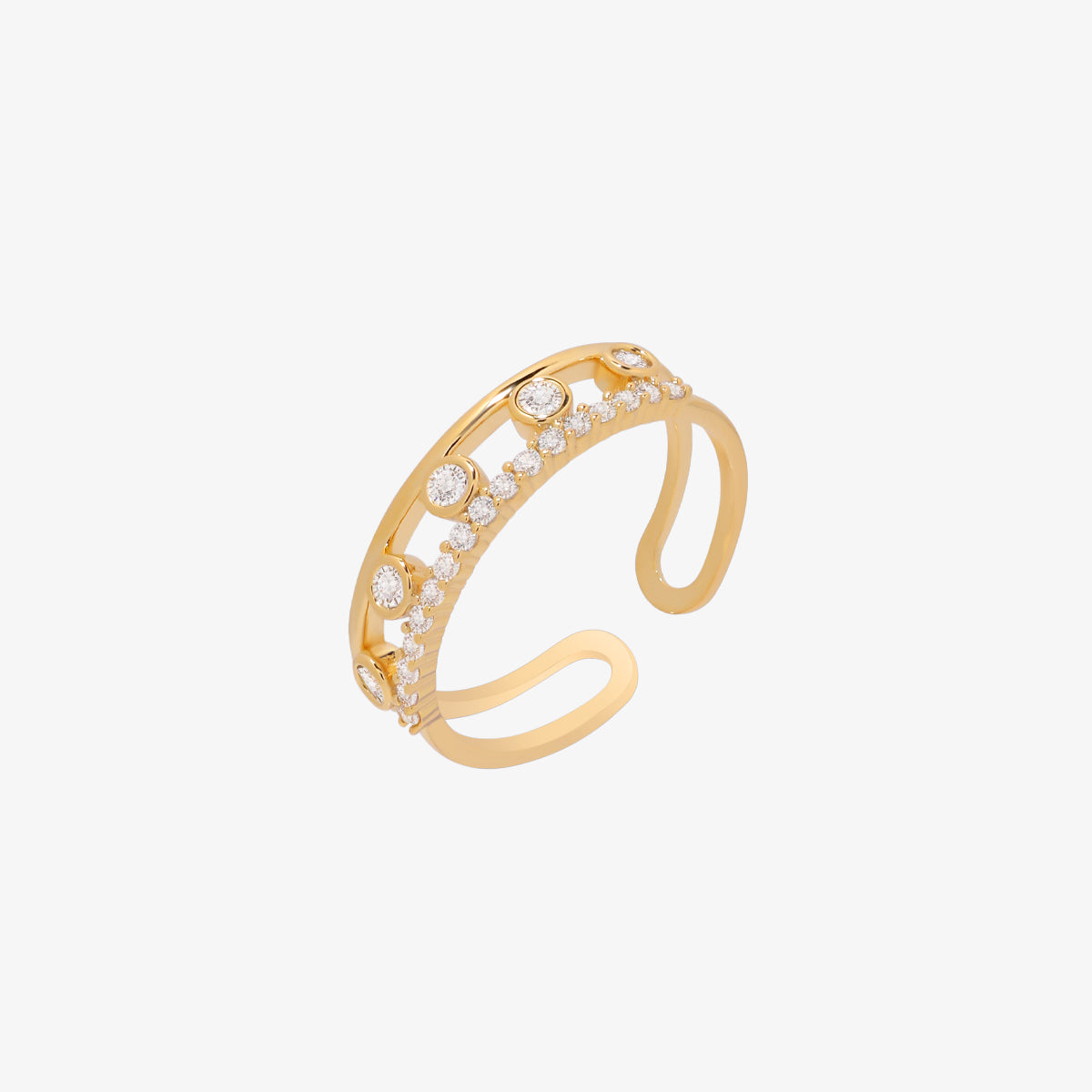 Cubic dots ring-0