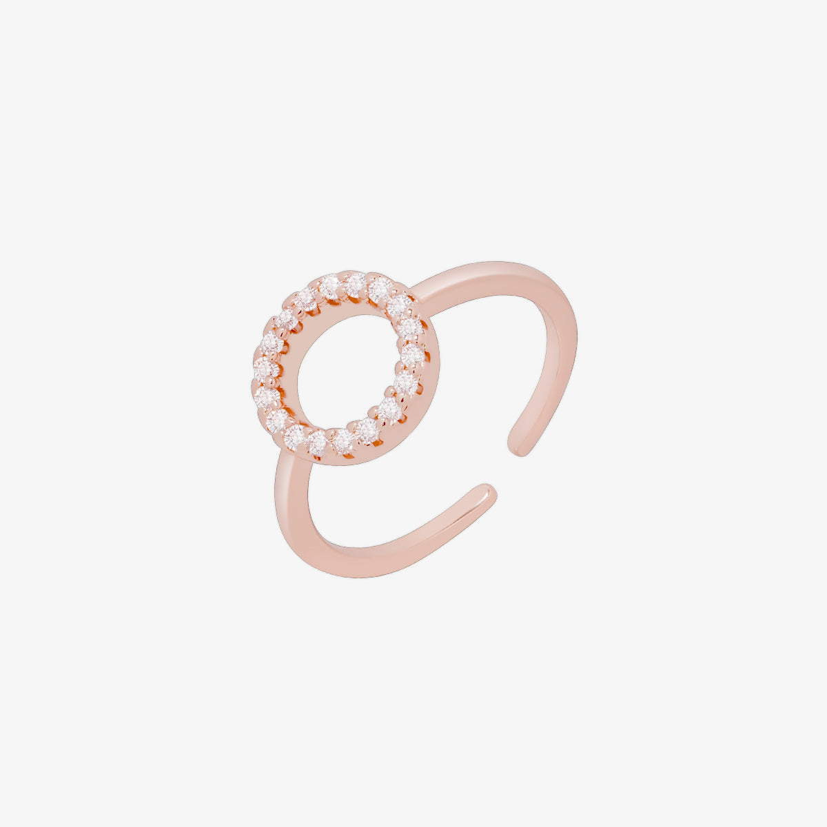 Adjustable Circle Sparkle Ring-6