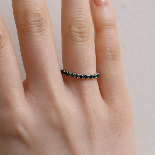 Stretchable tennis chain ring-20