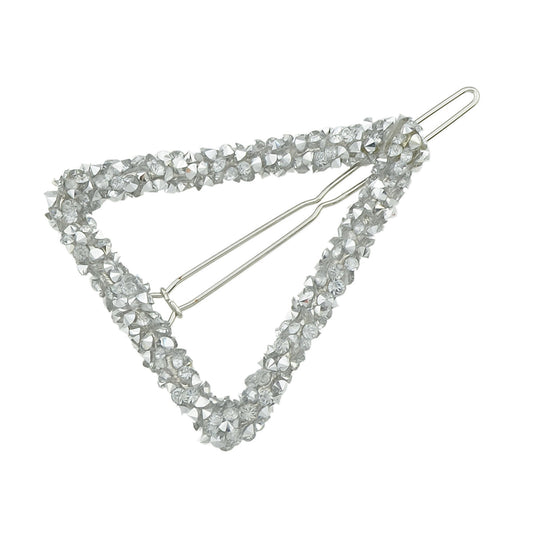 Rhinestone Triangle Hairgrips Wedding Party Hair Clips Hair Barrettes Accessory-0