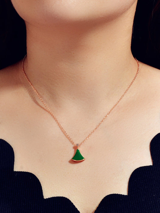 Traditional Ethnic Indian Jewellery Enamel Sector Shape Charm Bohemian Necklace-0