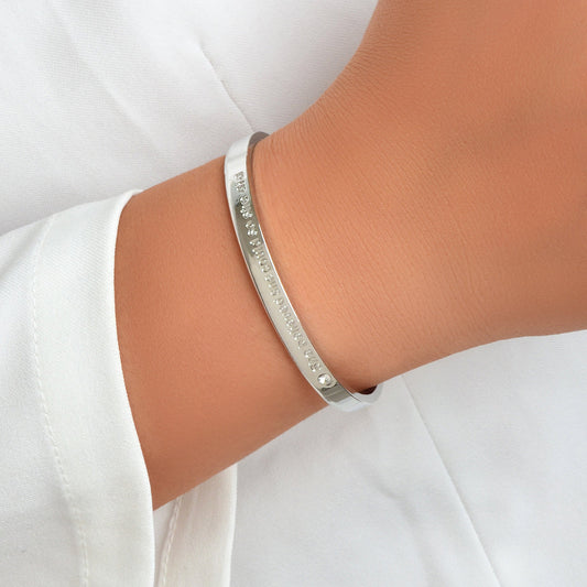 Believed Letter Decoration Gold Silver Plated Open Cuff Bangle Wrist Jewellery-0