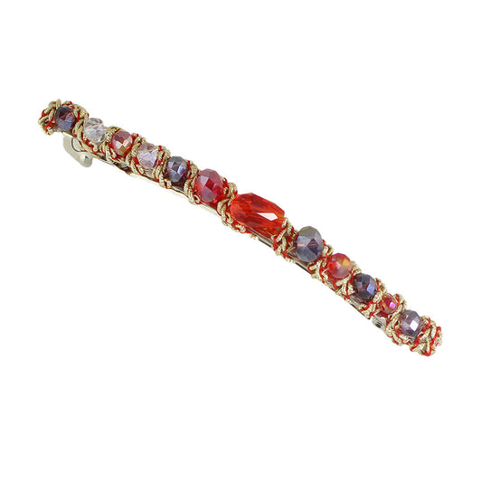 Luxury Handmade Colorful Acrylic Beads Hair Clips Barrette Girl Hair Accessories-0