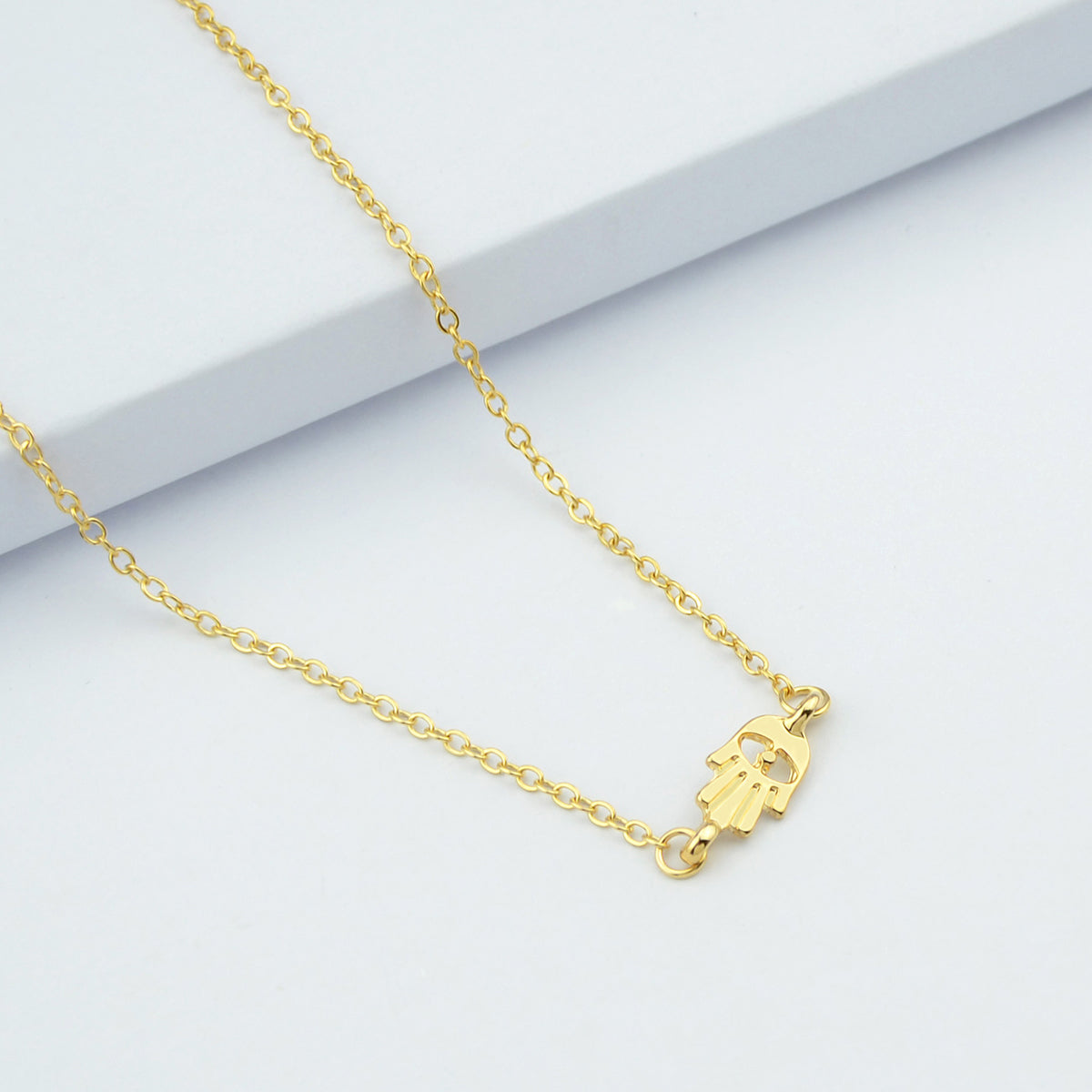 Minimalist Gold Silver Chain Hand Pendant Necklace Funny Gifts for Best Friends-1