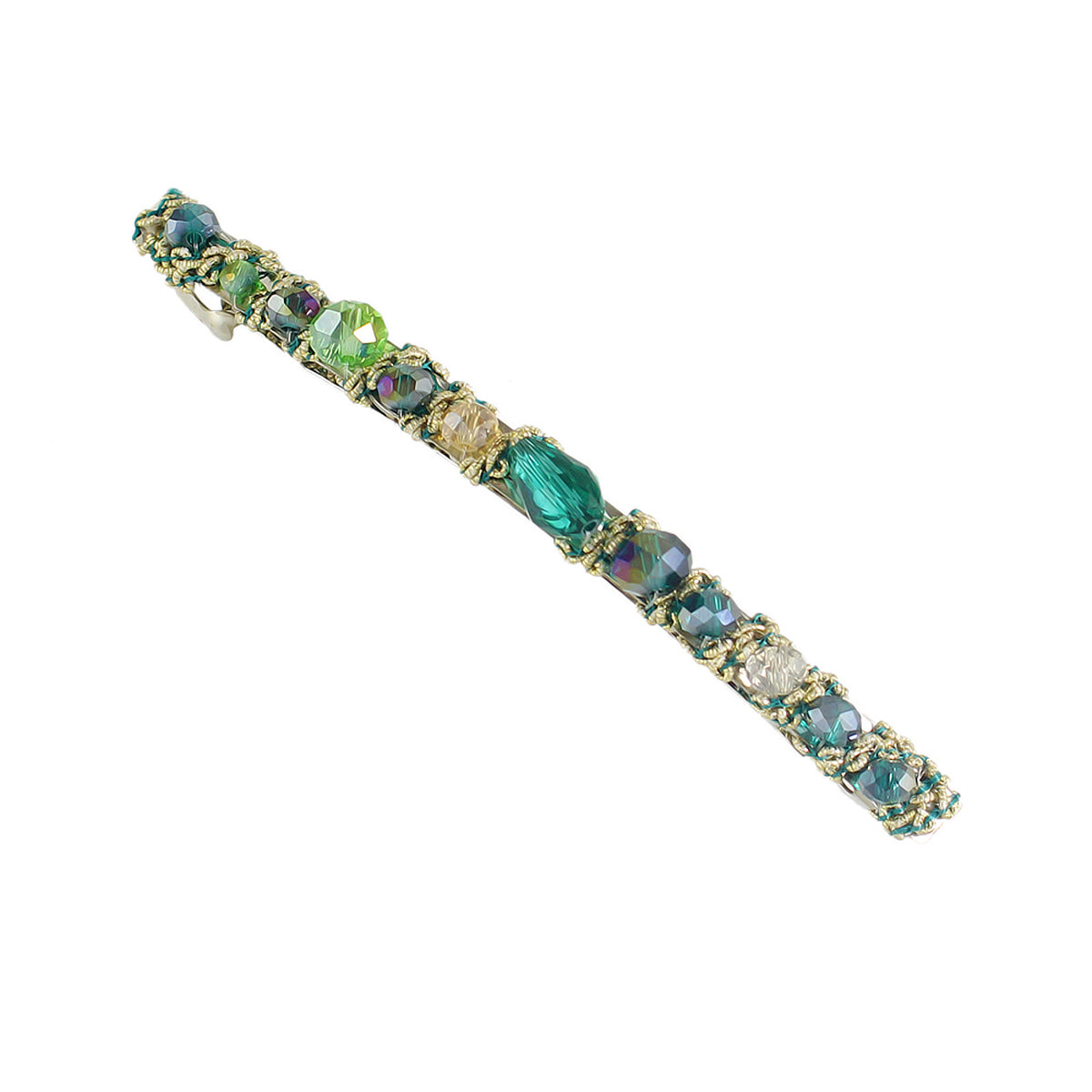 Luxury Handmade Colorful Acrylic Beads Hair Clips Barrette Girl Hair Accessories-5