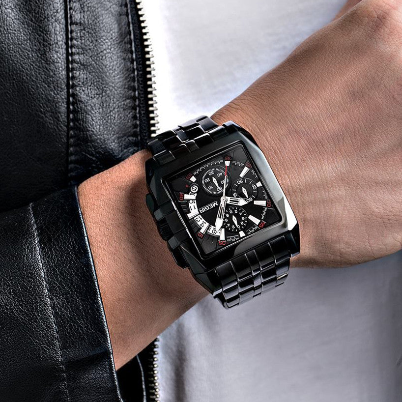 MEGIR Original Luxury Men Watch Stainless Steel Mens Quartz Wrist Watches Business Big Dial Wristwatches Relogio Masculino 2018-3