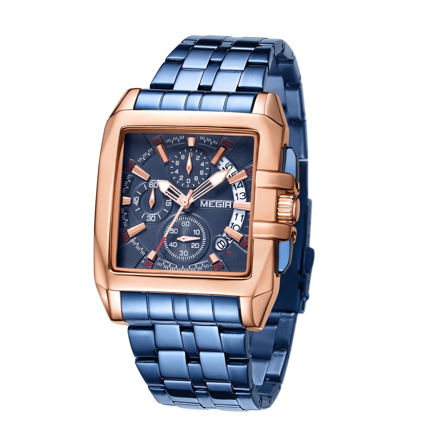 MEGIR Original Luxury Men Watch Stainless Steel Mens Quartz Wrist Watches Business Big Dial Wristwatches Relogio Masculino 2018-13