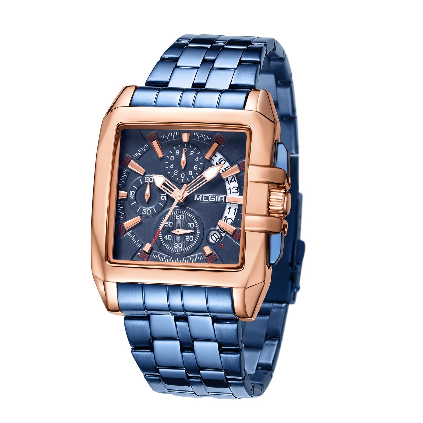 MEGIR Original Luxury Men Watch Stainless Steel Mens Quartz Wrist Watches Business Big Dial Wristwatches Relogio Masculino 2018-13
